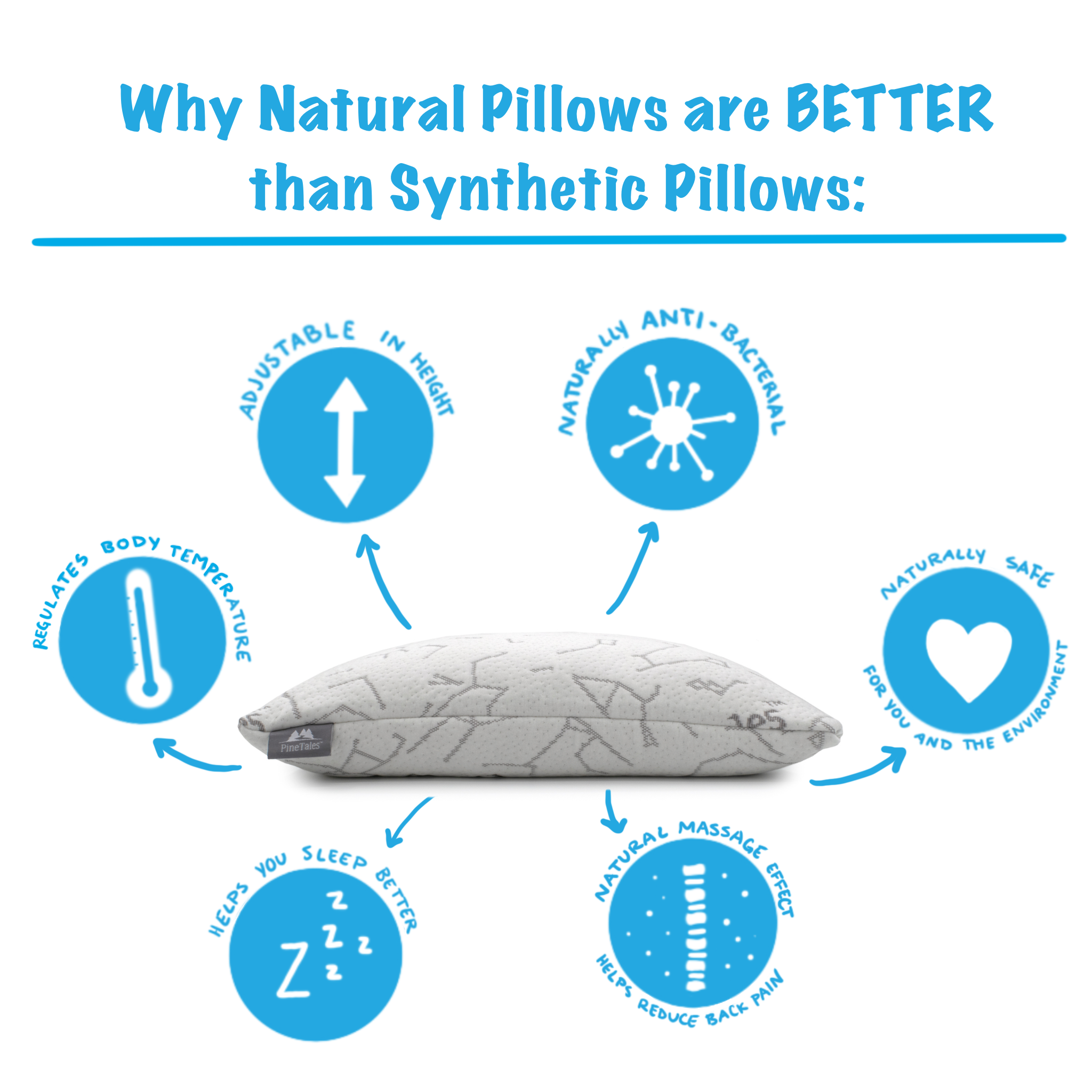 Buckwheat Pillow Benefits Summary Infographic