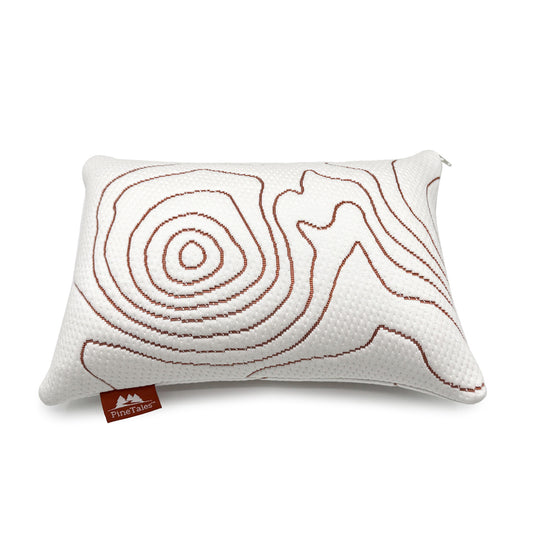 Sedona Bell Rock Vortex Pillow - Slightly Angled Front View Image of the Sedona Themed Buckwheat Pillow from PineTales