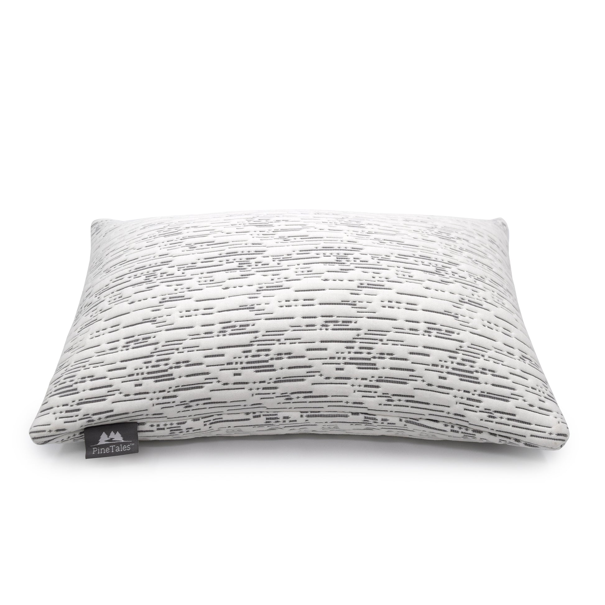 Platinum Buckwheat Pillow with Super Thick Bamboo Cover - Slightly Angled Front View