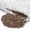 Closeup of Buckwheat Hulls Filling of Buckwheat Matrix Design Pillow