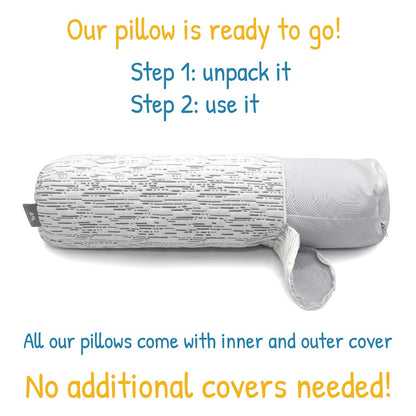Buckwheat Neck Roll Pillow - Matrix Design - PineTales
