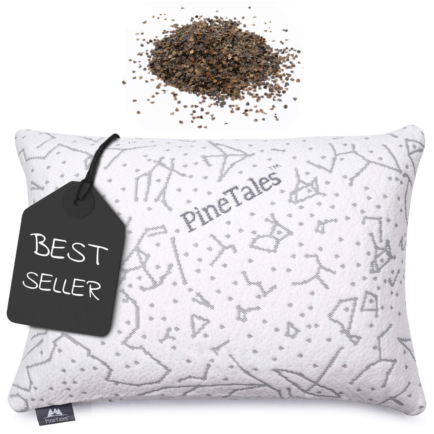 Buckwheat Pillow – Platinum Edition with Dual-Side Bamboo + Cool Touch Cover - Japanese Plus 14 x 20 