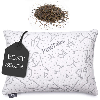 Buckwheat Pillow – Platinum Edition with Dual-Side Bamboo + Cool Touch Cover - Japanese Plus 14 x 20 