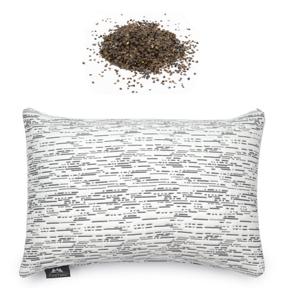 Buckwheat Pillow – Travel Edition with Removable and Washable Horizon Design Bamboo Cover