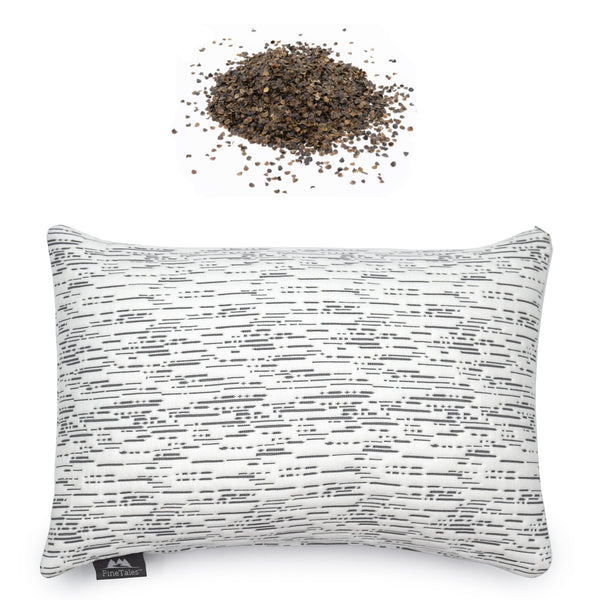 Buckwheat Pillow – Travel Edition with Removable and Washable Horizon Design Bamboo Cover