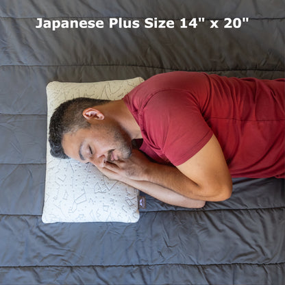 Side Sleeper using the Bamboo Side of the Millet Pillow 14 x 20 size