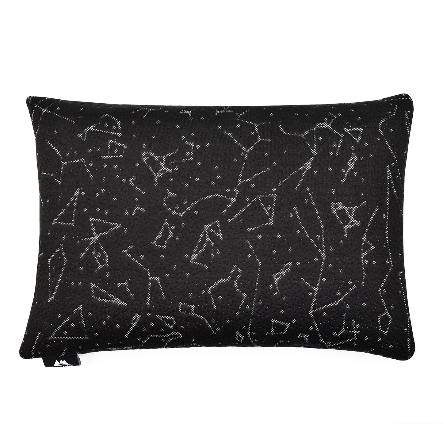 Main Top View of the Premium Buckwheat Pillow with Black Tencel Cover in Galaxy Design