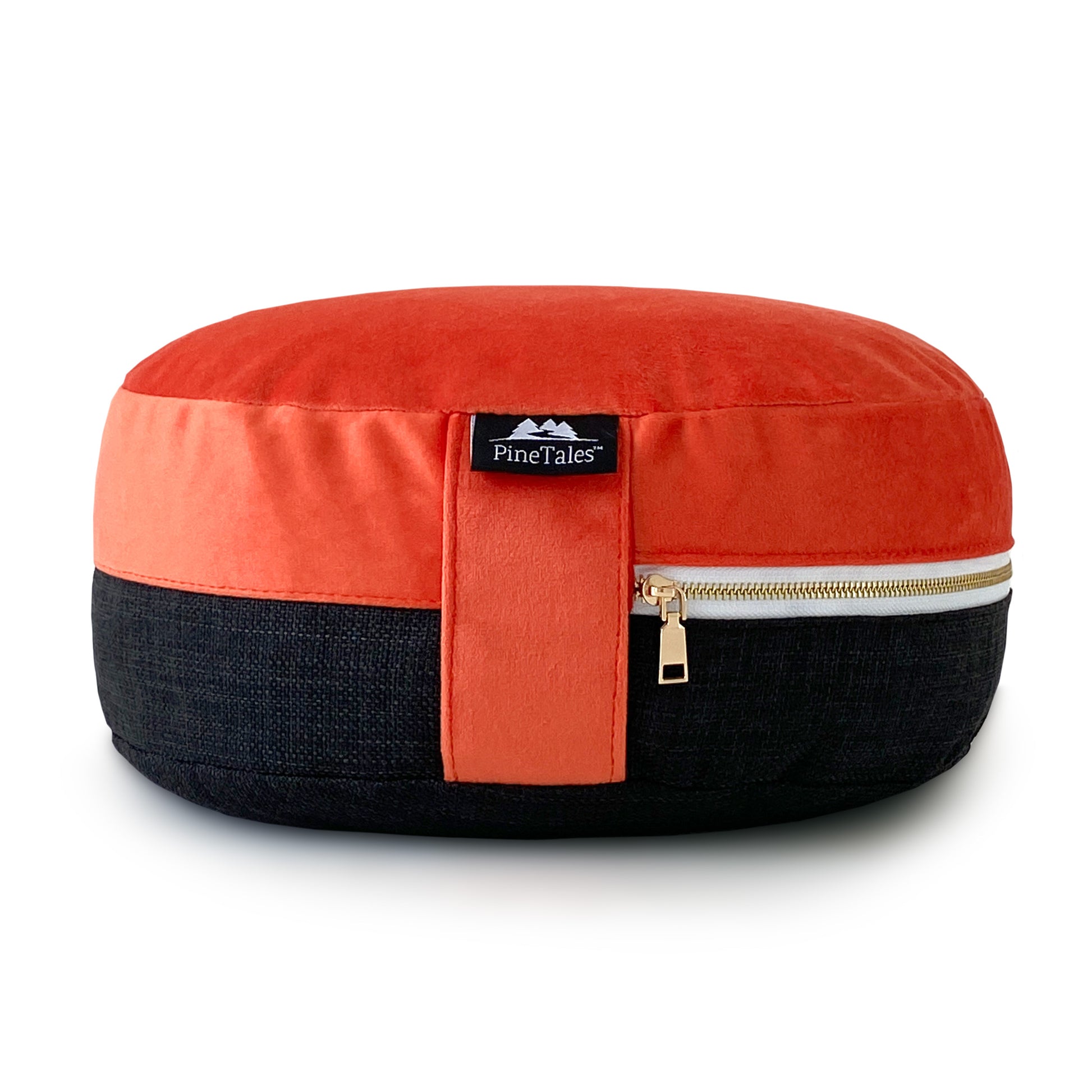 Meditation Pillow Orange Premium Model Main Image Front Profile View