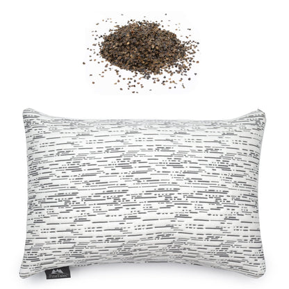 Signature Buckwheat Pillow with Horizon Design Bamboo Cover