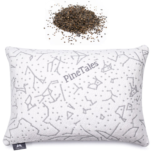 Buckwheat Pillow – Platinum Edition by PineTales with Dual Side Bamboo + Cool Touch cover