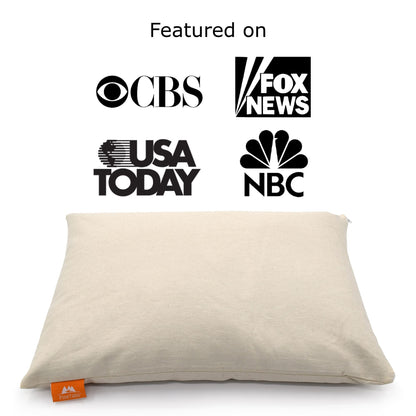 The PineTales Signature Edition Sobakawa Buckwheat Pillow was featured on news channels like USA Today, NBC and more