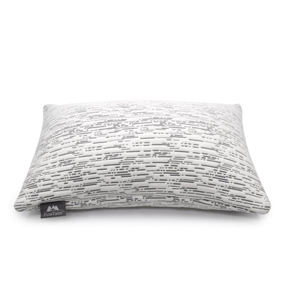 Buckwheat Hull Pillow with Super Thick Matrix Design Bamboo Cover - Slightly Angled Front View