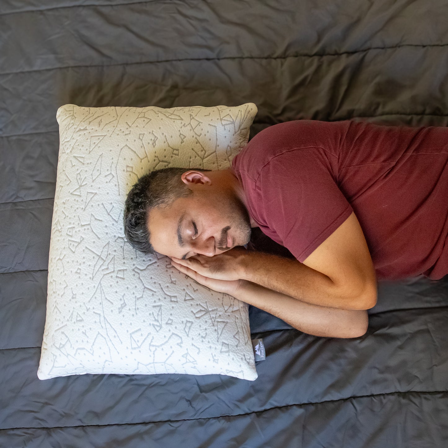 Side Sleeper on Standard Size 20x26 Platinum Buckwheat Pillow