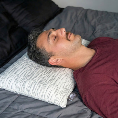 back sleeper using the ultra slim latex stomach sleeper pillow