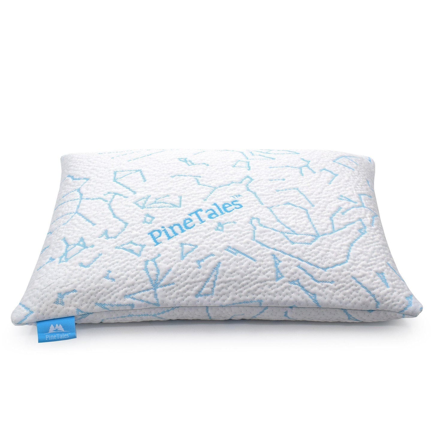 Platinum Buckwheat Pillow with Cool-touch Cover slightly angled view showing pillow profile