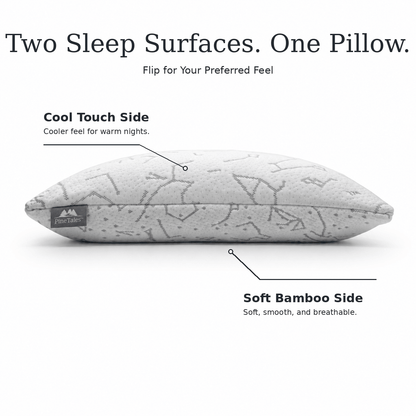 Signature Millet Pillow Dual Side Cover with a Soft Bamboo Side and Cool Touch Side