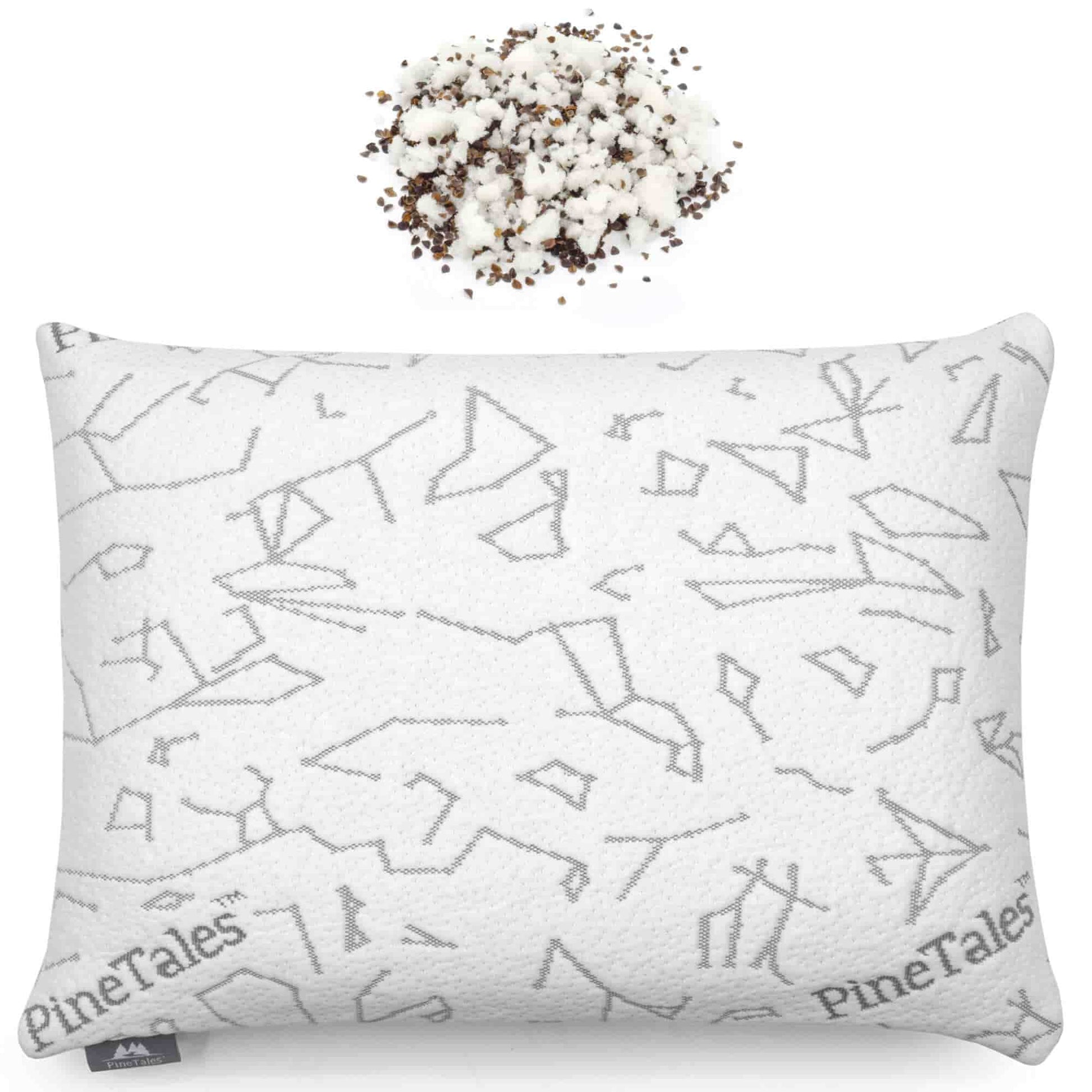 Hybrid Buckwheat and Memory Foam Pillow with Bamboo Cover