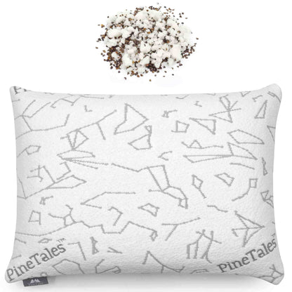 Hybrid Buckwheat and Memory Foam Pillow with Bamboo Cover