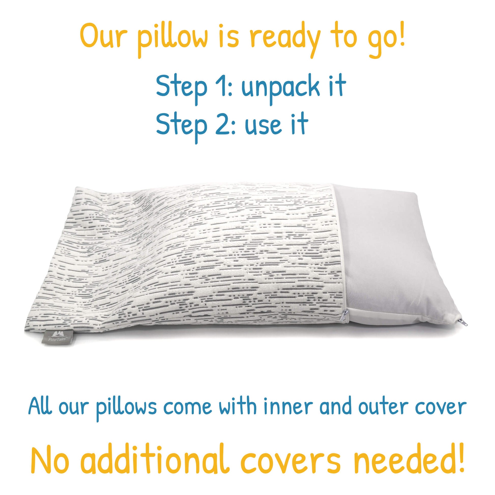 Buckwheat Hull Pillow with Super Thick Designer Bamboo Cover - Inner and Outer Dual Layer Design Explained