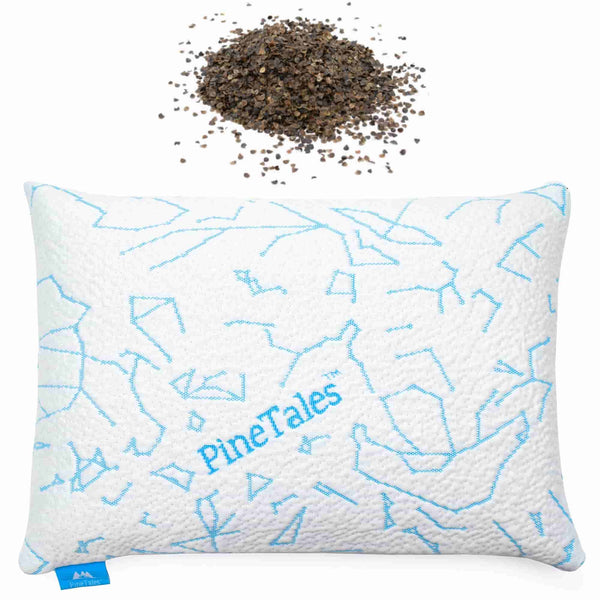 PineTales Buckwheat Pillow with Cooling Cover
