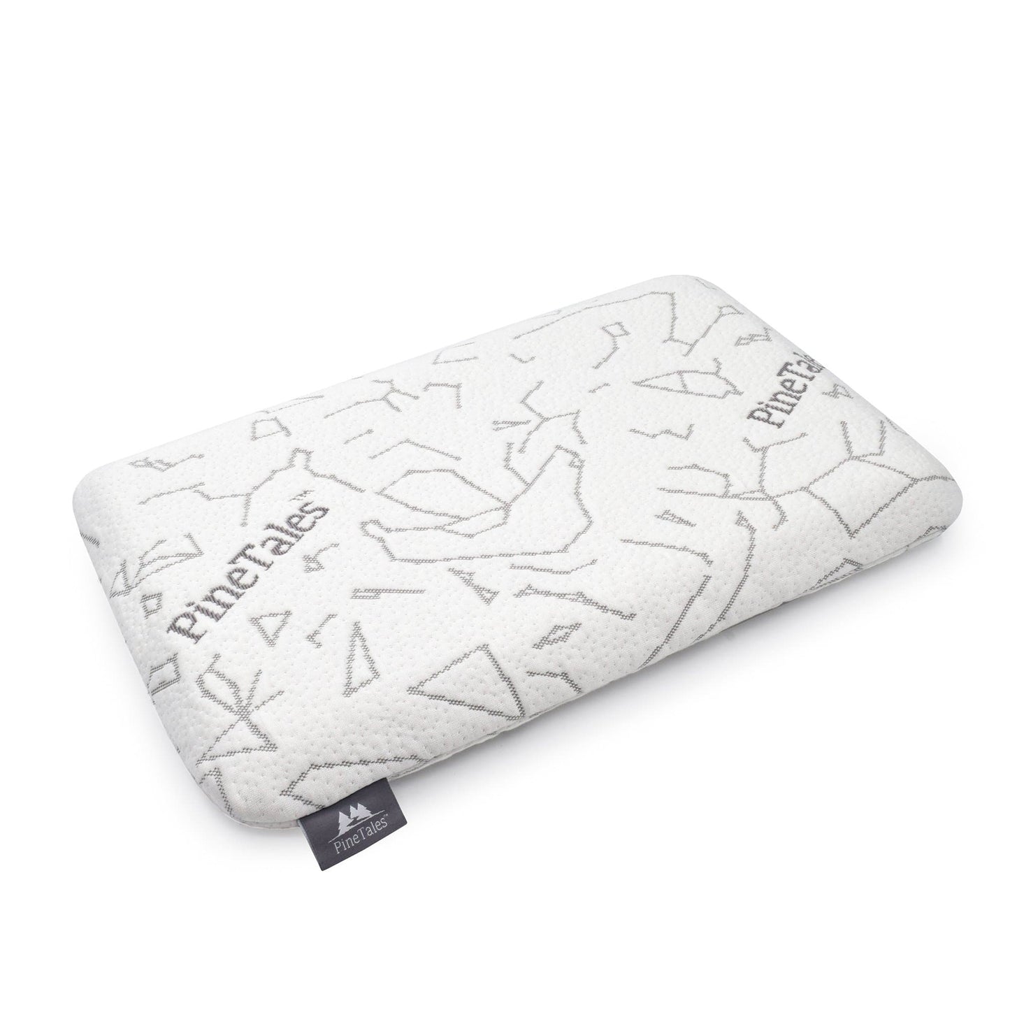 Ultra Thin Latex Pillow Stomach Sleeper Edition with Celestial Design Bamboo Cover