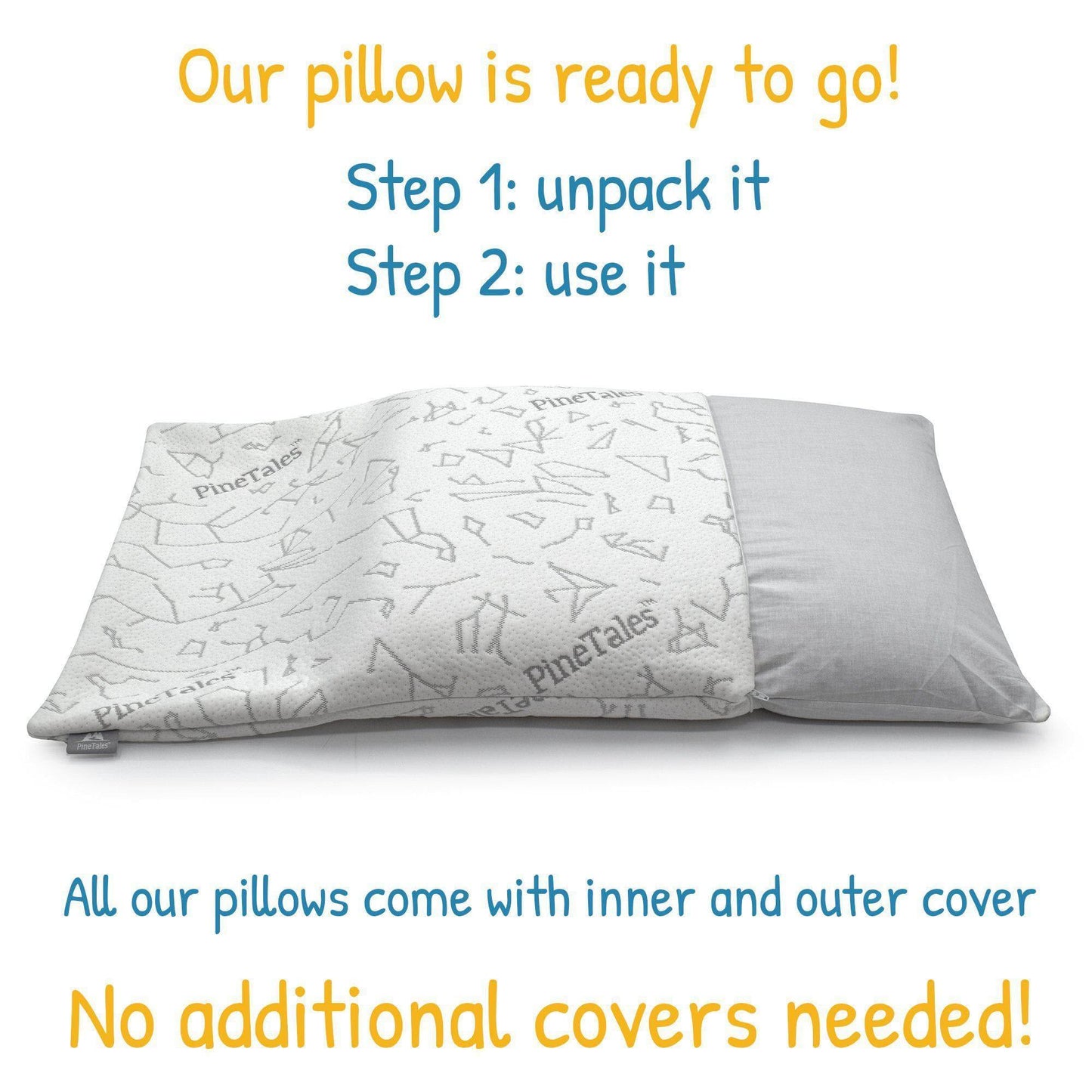 Buckwheat Pillow - Hybrid Memory Foam - Sobakawa Pillow - PineTales® - WHT